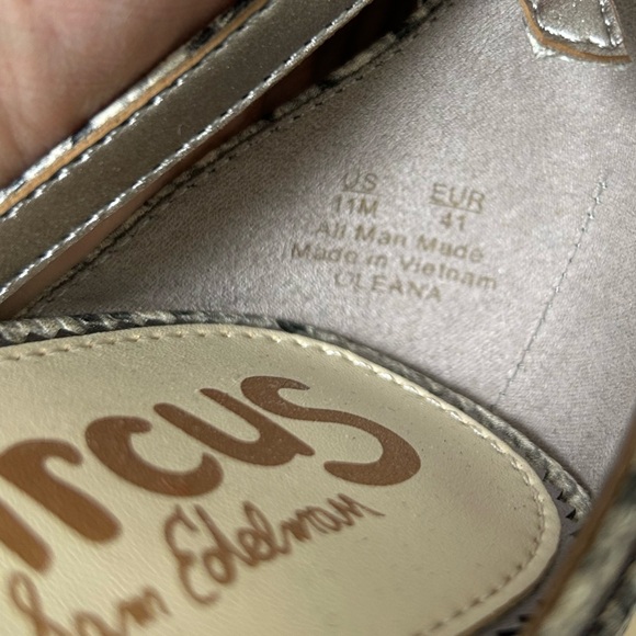 Circus by Sam Edelman Vegan Leather Snakeskin Chunky Heels size 11/EU 41 - Picture 8 of 9